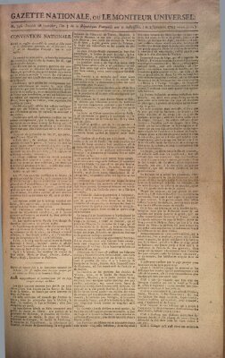 Gazette nationale, ou le moniteur universel (Le moniteur universel) Mittwoch 2. September 1795