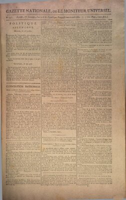 Gazette nationale, ou le moniteur universel (Le moniteur universel) Donnerstag 3. September 1795