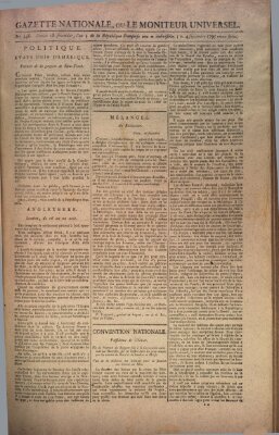 Gazette nationale, ou le moniteur universel (Le moniteur universel) Freitag 4. September 1795