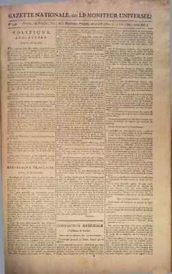 Gazette nationale, ou le moniteur universel (Le moniteur universel) Samstag 5. September 1795