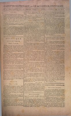 Gazette nationale, ou le moniteur universel (Le moniteur universel) Dienstag 8. September 1795