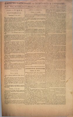 Gazette nationale, ou le moniteur universel (Le moniteur universel) Montag 14. September 1795