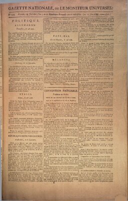 Gazette nationale, ou le moniteur universel (Le moniteur universel) Dienstag 15. September 1795