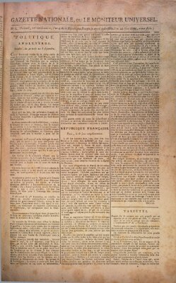 Gazette nationale, ou le moniteur universel (Le moniteur universel) Mittwoch 23. September 1795