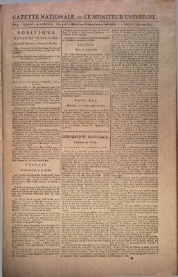 Gazette nationale, ou le moniteur universel (Le moniteur universel) Samstag 26. September 1795