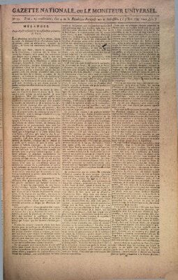 Gazette nationale, ou le moniteur universel (Le moniteur universel) Montag 5. Oktober 1795