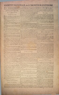 Gazette nationale, ou le moniteur universel (Le moniteur universel) Samstag 17. Oktober 1795