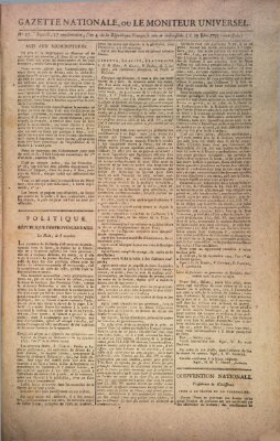 Gazette nationale, ou le moniteur universel (Le moniteur universel) Montag 19. Oktober 1795