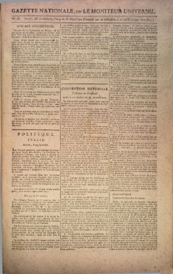 Gazette nationale, ou le moniteur universel (Le moniteur universel) Dienstag 20. Oktober 1795