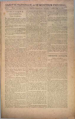 Gazette nationale, ou le moniteur universel (Le moniteur universel) Samstag 24. Oktober 1795