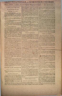 Gazette nationale, ou le moniteur universel (Le moniteur universel) Montag 2. November 1795