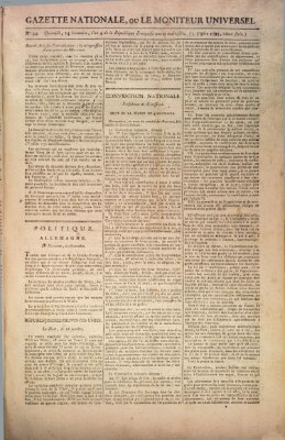 Gazette nationale, ou le moniteur universel (Le moniteur universel) Donnerstag 5. November 1795