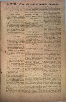 Gazette nationale, ou le moniteur universel (Le moniteur universel) Sonntag 8. November 1795