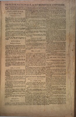 Gazette nationale, ou le moniteur universel (Le moniteur universel) Dienstag 10. November 1795