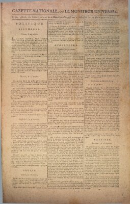 Gazette nationale, ou le moniteur universel (Le moniteur universel) Freitag 13. November 1795