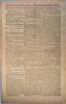 Gazette nationale, ou le moniteur universel (Le moniteur universel) Montag 16. November 1795