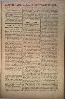 Gazette nationale, ou le moniteur universel (Le moniteur universel) Dienstag 17. November 1795