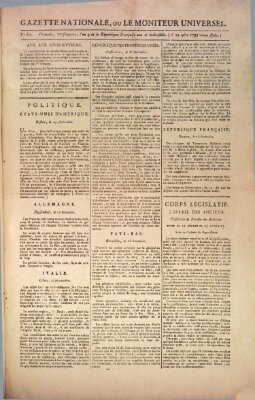 Gazette nationale, ou le moniteur universel (Le moniteur universel) Sonntag 22. November 1795