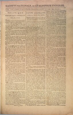 Gazette nationale, ou le moniteur universel (Le moniteur universel) Dienstag 24. November 1795