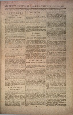 Gazette nationale, ou le moniteur universel (Le moniteur universel) Freitag 27. November 1795