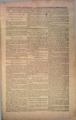 Gazette nationale, ou le moniteur universel (Le moniteur universel) Sonntag 29. November 1795