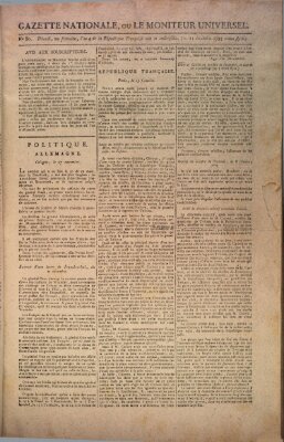 Gazette nationale, ou le moniteur universel (Le moniteur universel) Freitag 11. Dezember 1795