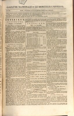 Gazette nationale, ou le moniteur universel (Le moniteur universel) Donnerstag 14. August 1800