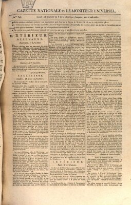 Gazette nationale, ou le moniteur universel (Le moniteur universel) Mittwoch 3. September 1800