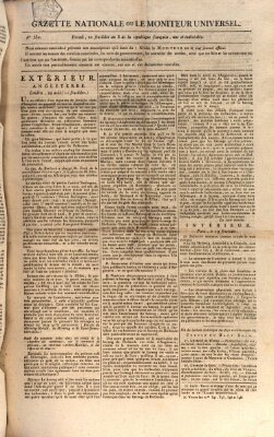 Gazette nationale, ou le moniteur universel (Le moniteur universel) Sonntag 7. September 1800