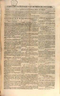 Gazette nationale, ou le moniteur universel (Le moniteur universel) Freitag 19. September 1800