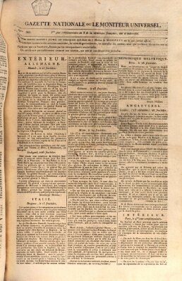 Gazette nationale, ou le moniteur universel (Le moniteur universel) Montag 22. September 1800