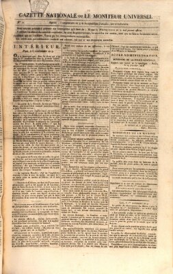 Gazette nationale, ou le moniteur universel (Le moniteur universel) Montag 29. September 1800