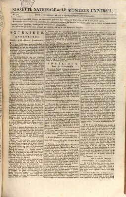 Gazette nationale, ou le moniteur universel (Le moniteur universel) Samstag 4. Oktober 1800