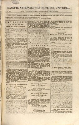 Gazette nationale, ou le moniteur universel (Le moniteur universel) Mittwoch 8. Oktober 1800