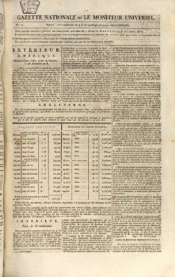 Gazette nationale, ou le moniteur universel (Le moniteur universel) Donnerstag 9. Oktober 1800