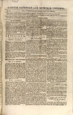 Gazette nationale, ou le moniteur universel (Le moniteur universel) Mittwoch 15. Oktober 1800