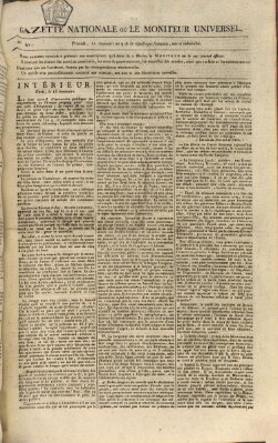 Gazette nationale, ou le moniteur universel (Le moniteur universel) Sonntag 2. November 1800