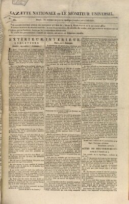 Gazette nationale, ou le moniteur universel (Le moniteur universel) Montag 3. November 1800