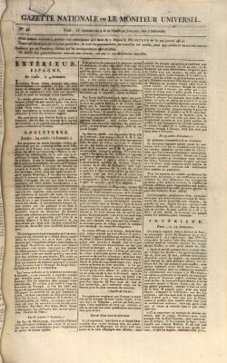 Gazette nationale, ou le moniteur universel (Le moniteur universel) Dienstag 4. November 1800