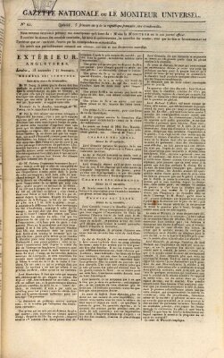 Gazette nationale, ou le moniteur universel (Le moniteur universel) Mittwoch 26. November 1800