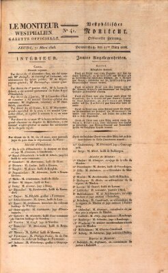 Le Moniteur westphalien = Westphälischer Moniteur (Le Moniteur westphalien) Donnerstag 31. März 1808