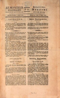 Le Moniteur westphalien = Westphälischer Moniteur (Le Moniteur westphalien) Sonntag 3. April 1808