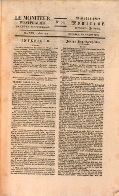 Le Moniteur westphalien = Westphälischer Moniteur (Le Moniteur westphalien) Dienstag 7. Juni 1808