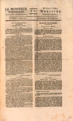 Le Moniteur westphalien = Westphälischer Moniteur (Le Moniteur westphalien) Samstag 2. Juli 1808