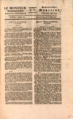 Le Moniteur westphalien = Westphälischer Moniteur (Le Moniteur westphalien) Donnerstag 7. Juli 1808