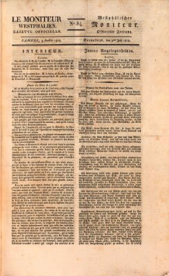 Le Moniteur westphalien = Westphälischer Moniteur (Le Moniteur westphalien) Samstag 9. Juli 1808