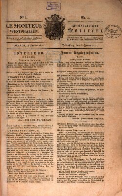 Le Moniteur westphalien = Westphälischer Moniteur (Le Moniteur westphalien) Dienstag 2. Januar 1810