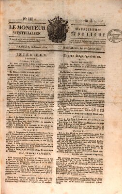 Le Moniteur westphalien = Westphälischer Moniteur (Le Moniteur westphalien) Samstag 6. Januar 1810