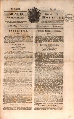 Le Moniteur westphalien = Westphälischer Moniteur (Le Moniteur westphalien) Samstag 10. Februar 1810