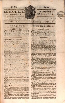 Le Moniteur westphalien = Westphälischer Moniteur (Le Moniteur westphalien) Donnerstag 15. Februar 1810